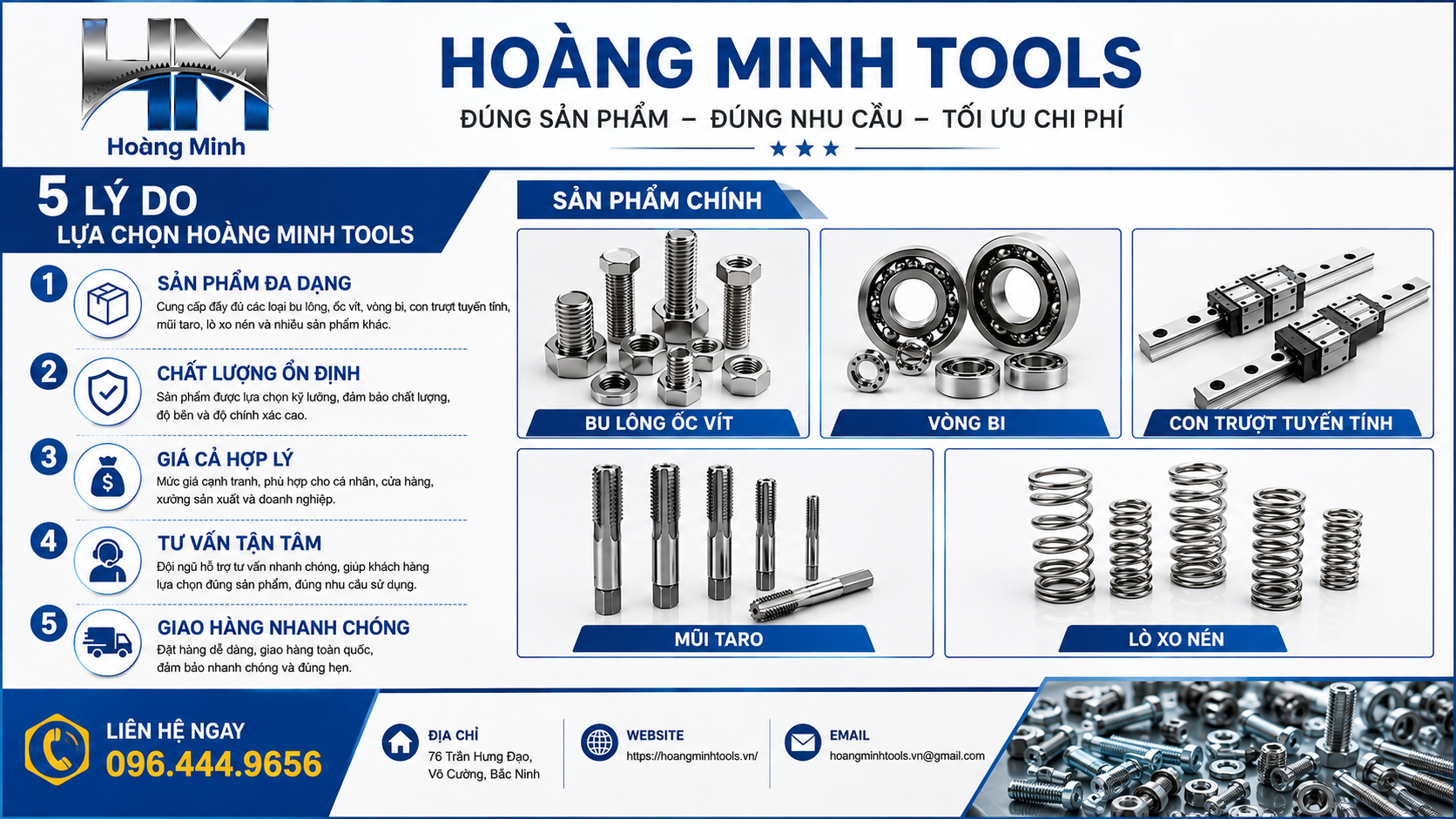 5 LÝ DO LỰA CHỌN HOÀNG MINH TOOLS