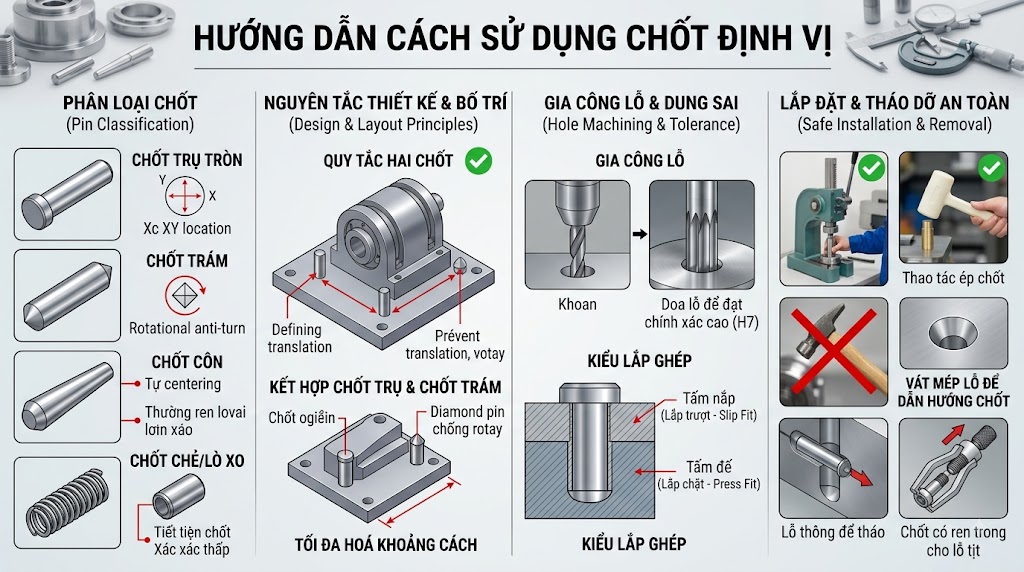 Cách sử dụng chốt định vị