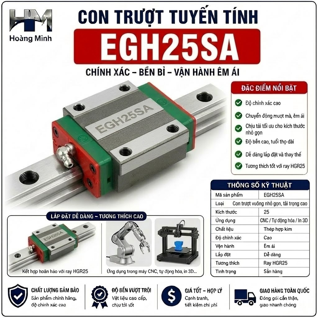 Con trượt tuyến tính EGH25SA