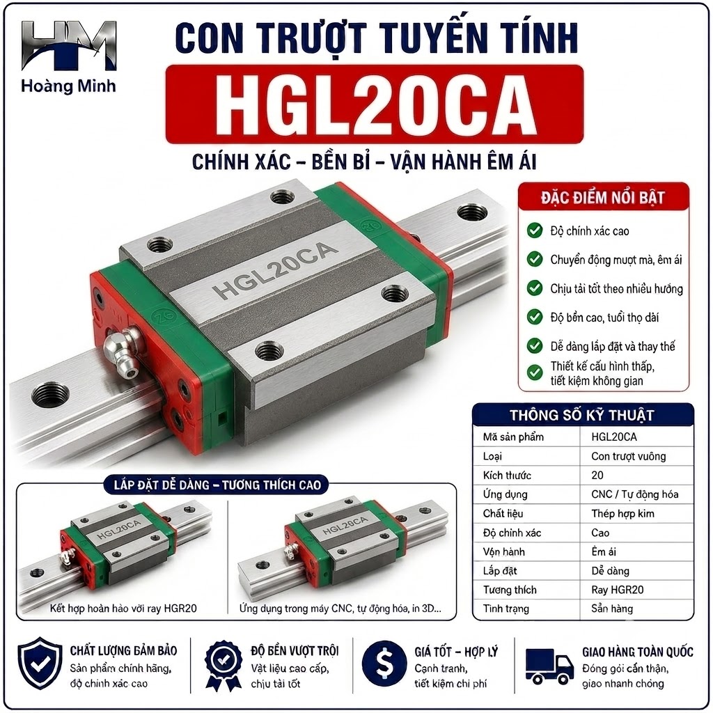 Con trượt tuyến tính HGL20CA