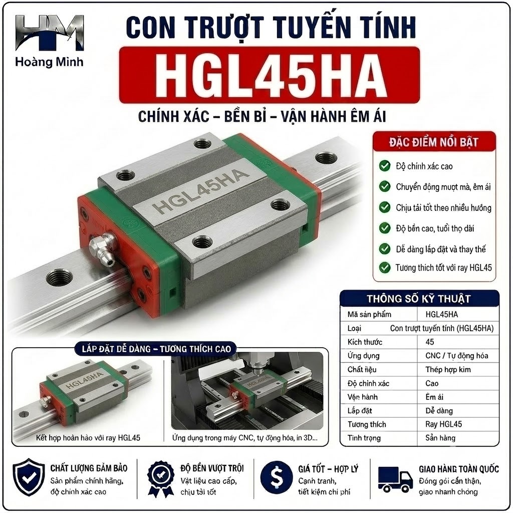 Con trượt tuyến tính HGL45HA