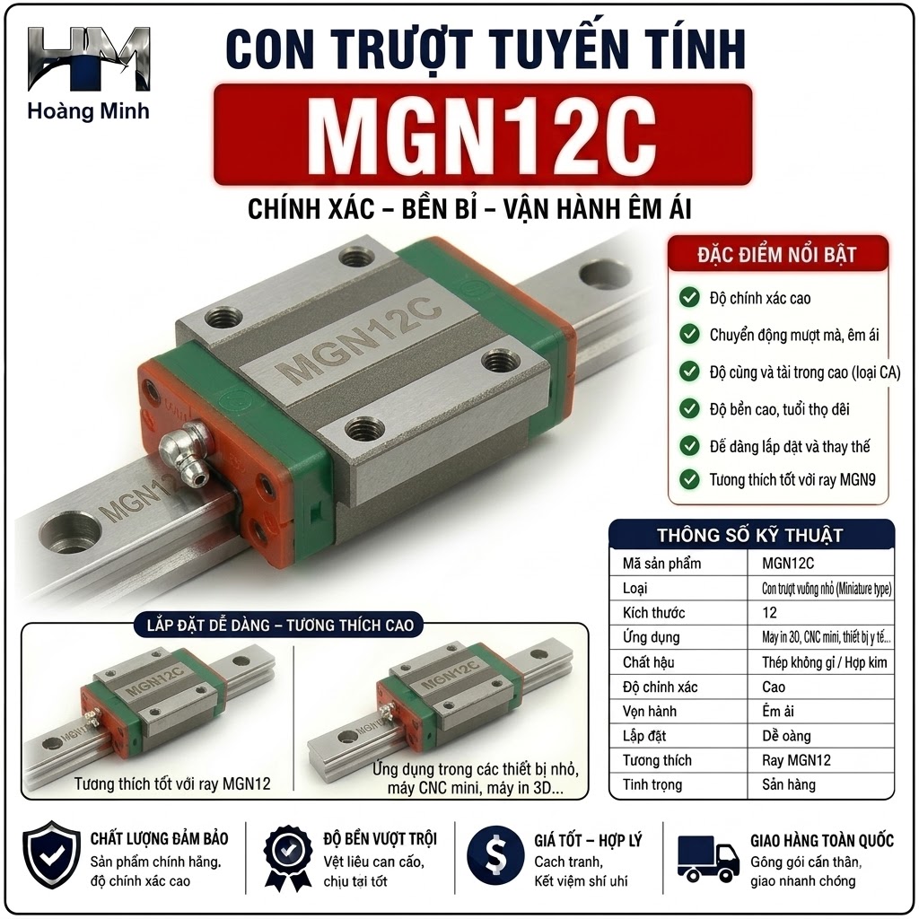 Con trượt tuyến tính MGN12C