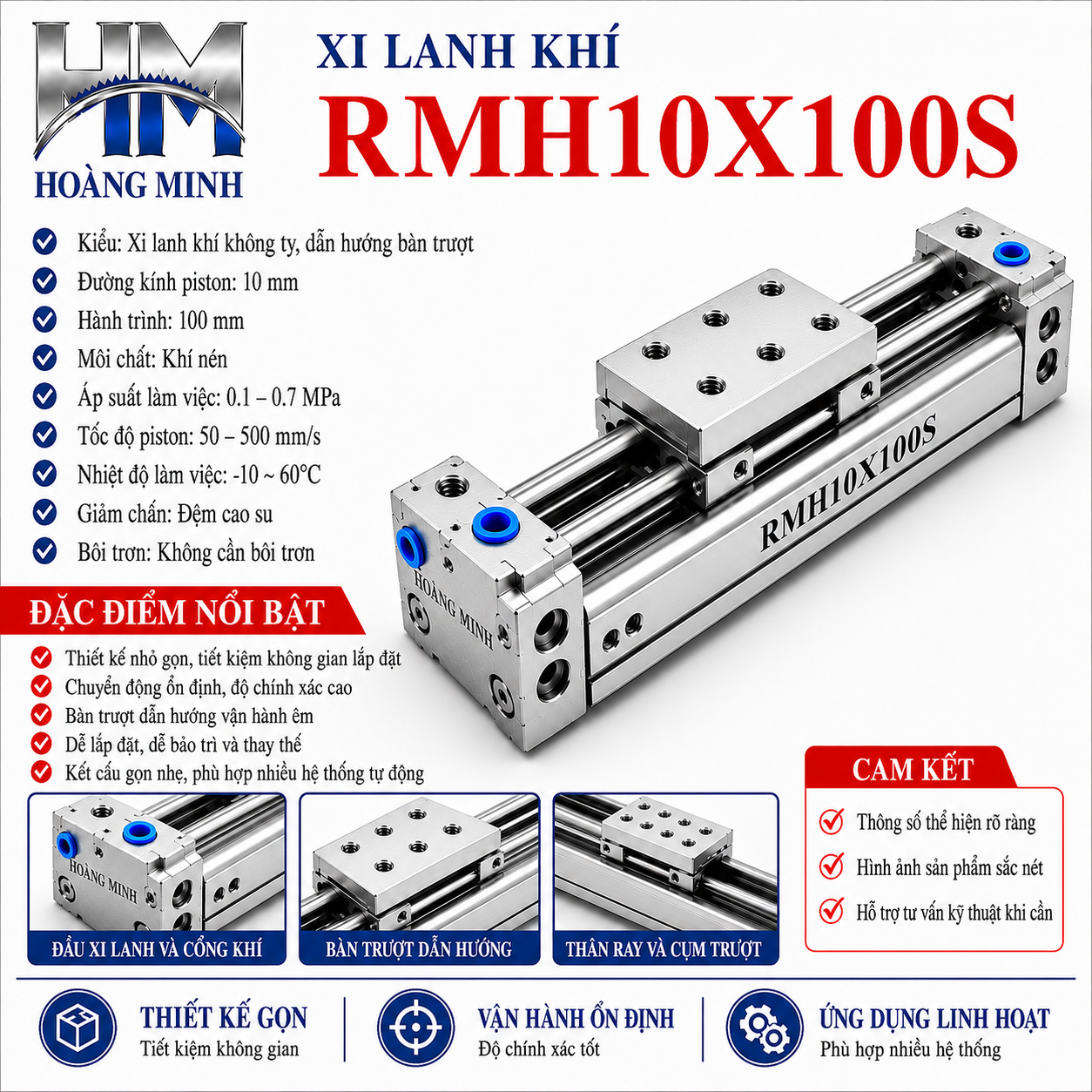 Xi lanh khí RMH10X100S
