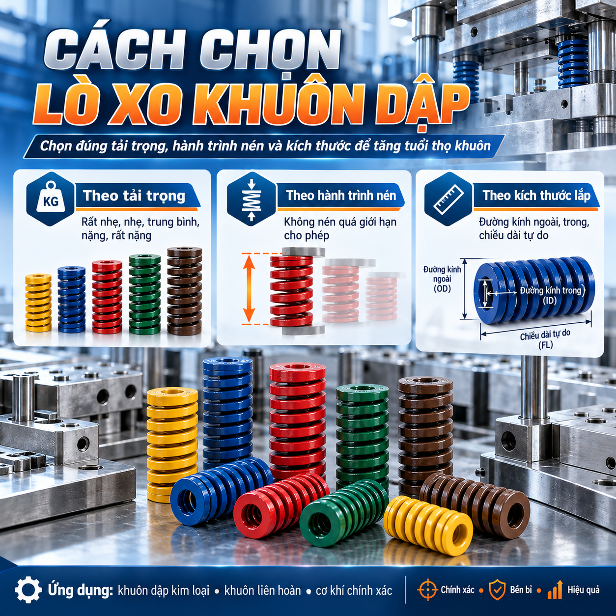 Cách chọn lò xo khuôn dập 01
