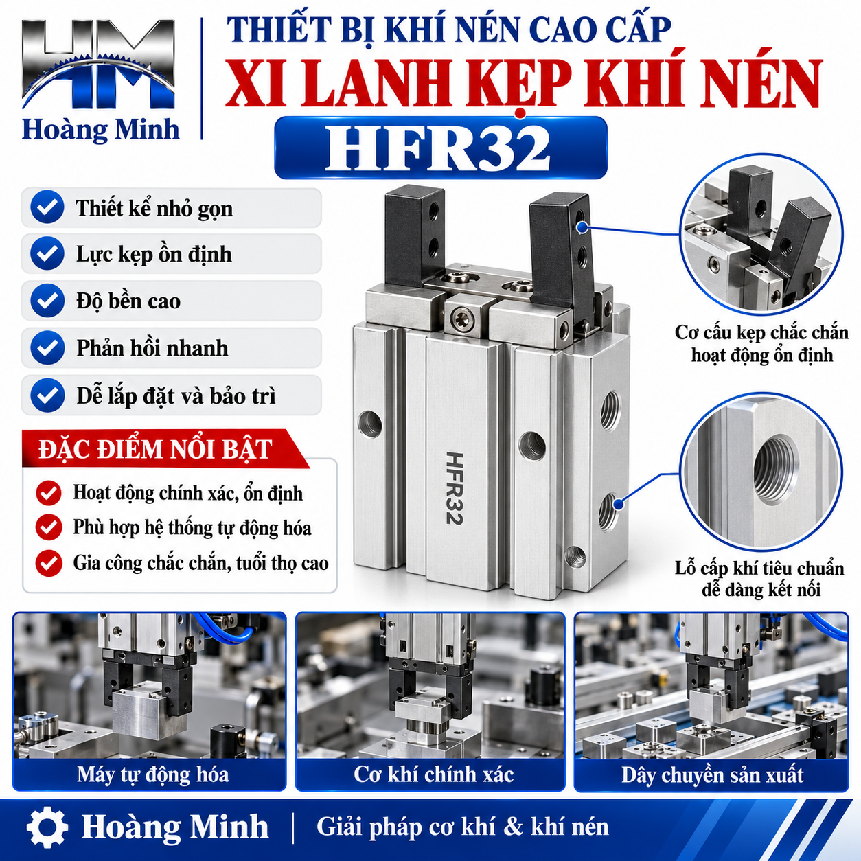 Xi lanh kẹp khí nén HFR32
