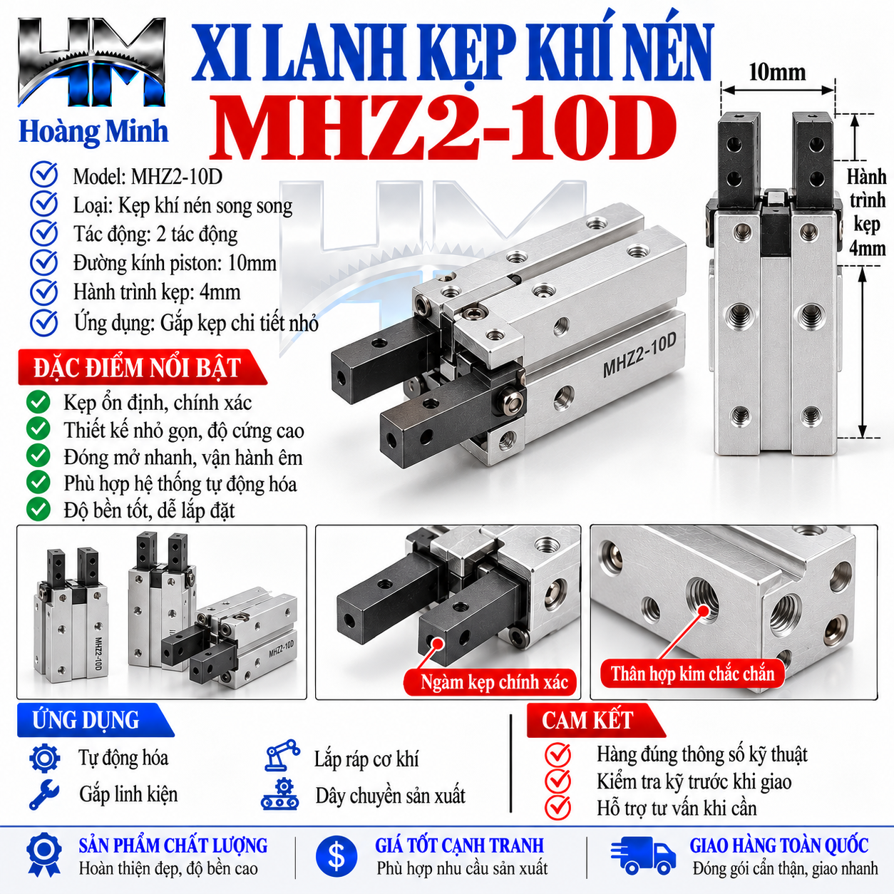 Xi lanh kẹp khí nén MHZ2-10D