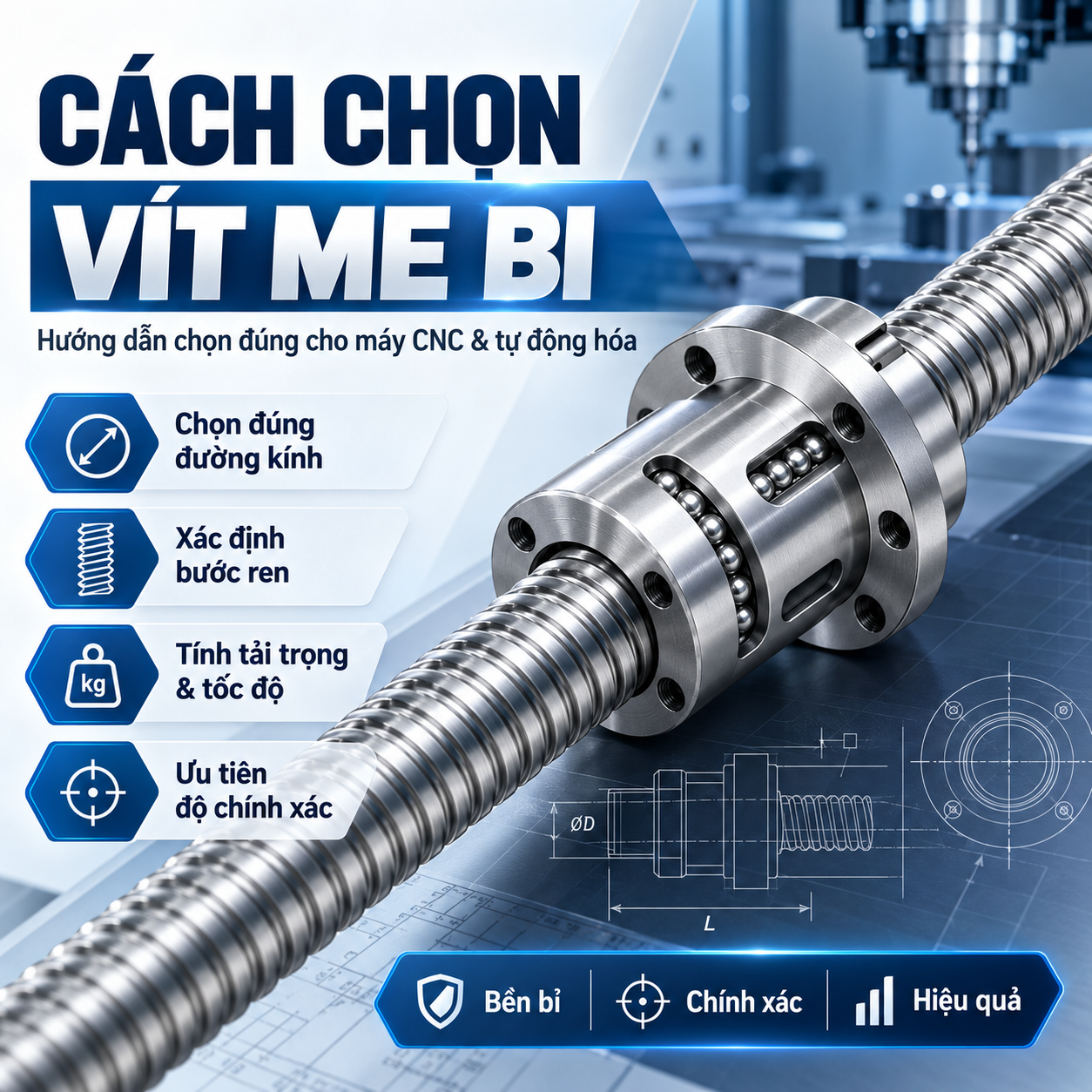 cách chọn vít me bi 01