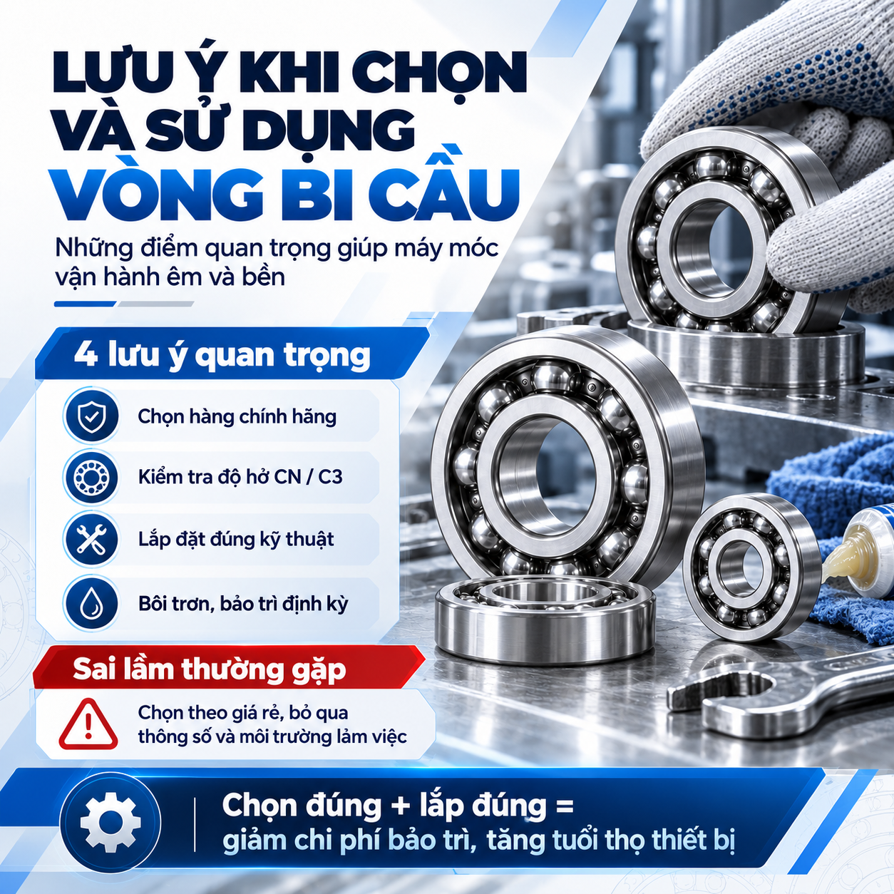 cách chọn vòng bi cầu 05
