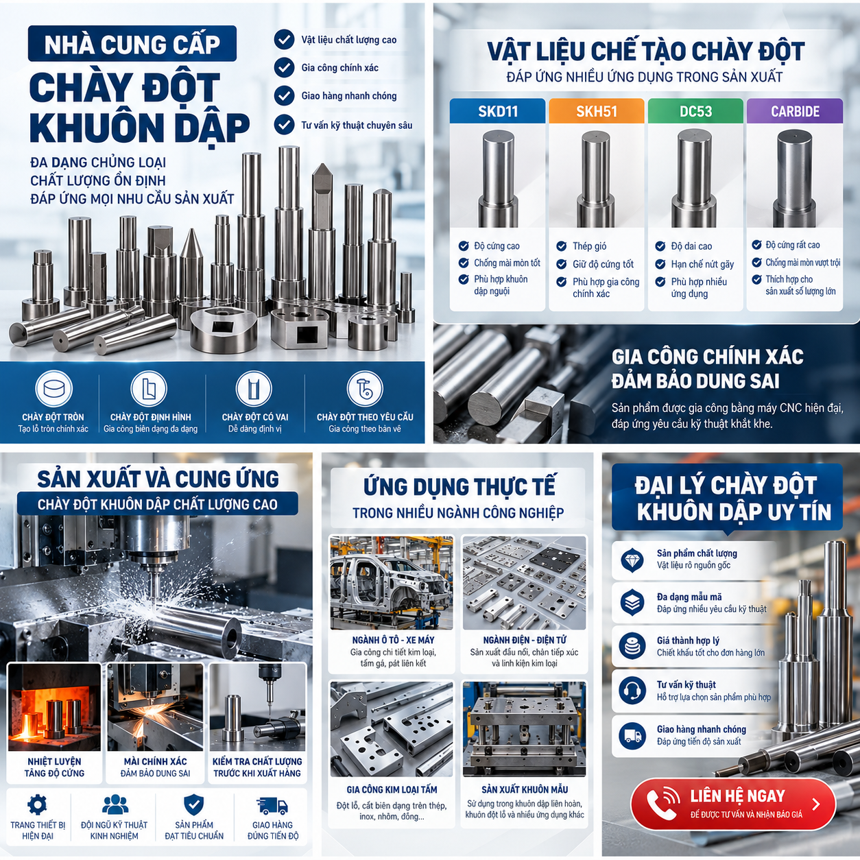 Nhà Cung Cấp Chày Đột Khuôn Dập Uy Tín – Đại Lý Chày Đột Chất Lượng